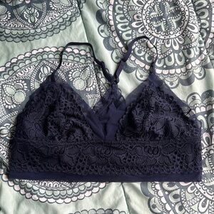 Aerie Lace Bralette in Navy Blue